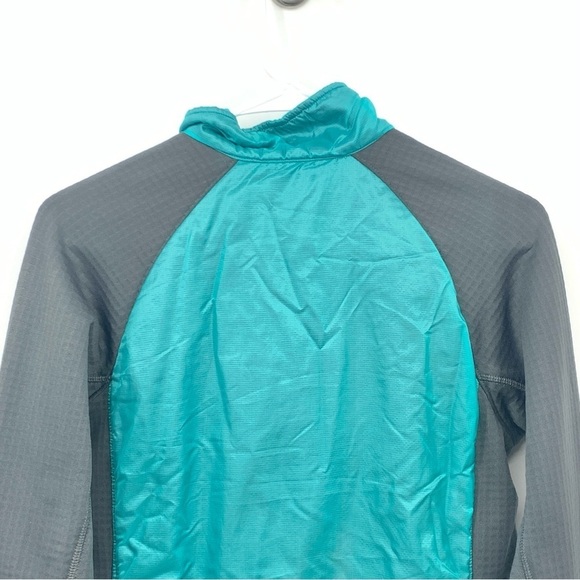 LL Bean Women Size XS Jacket Rain Zip Front Coat Blue Gray Fleece Lined Nylon - Picture 5 of 8